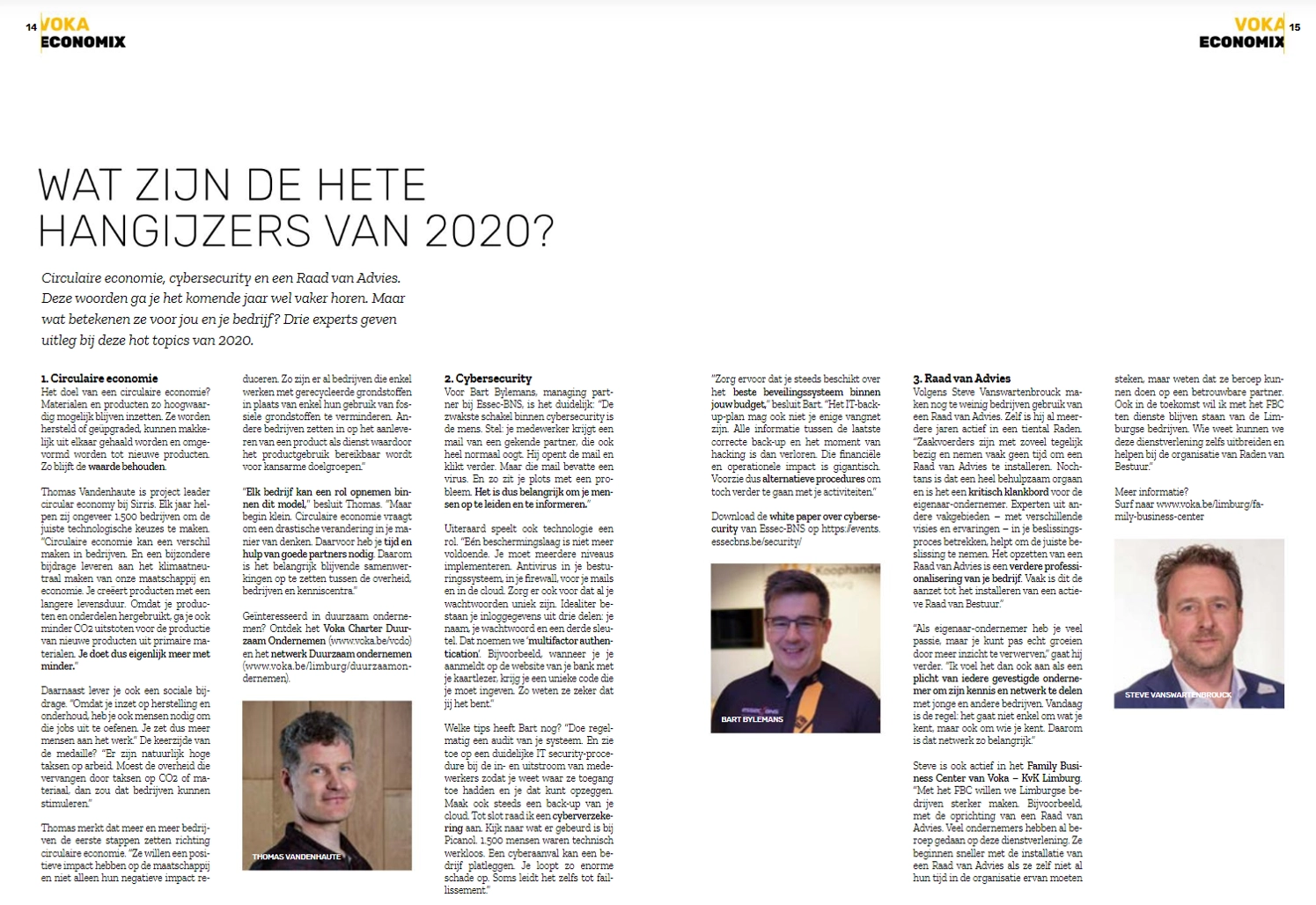 Bedrijvig Limburg - Nieuwsartikel Hete hangijzers VOKA - BNS hybrIT